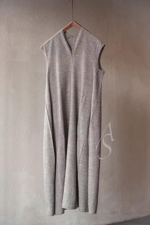 Boboutic 26SS 褐蓝星芒丝棉肌理针织无袖连衣裙 商品图7