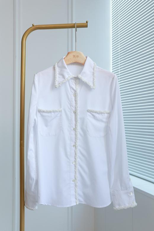 迷迭香|浪漫钉珠镶边衬衣 商品图5