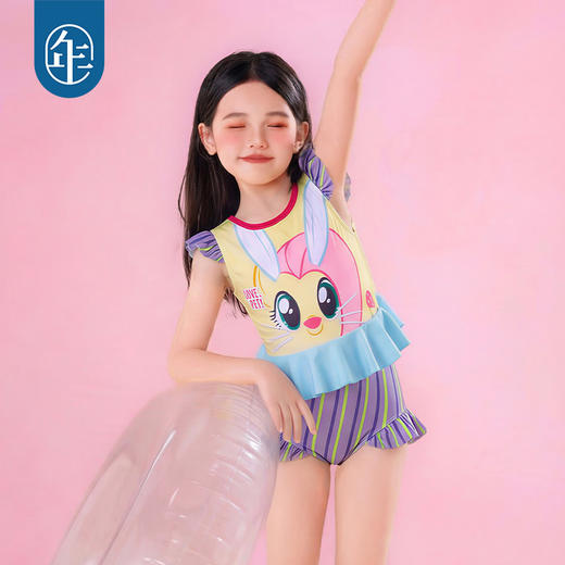 小马宝莉联名年衣童装分体泳衣夏季新款女童可爱卡通吊带泳装泳裤 商品图1