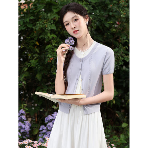 鹿向南【0328/20:00新品前一小时7折限量100件】紫色针织衫 商品图1