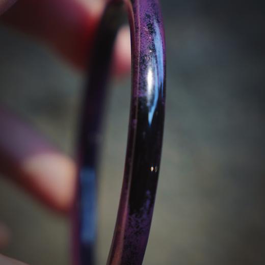 【沉华·紫韵金晖大漆手镯】特细圆镯6mm 商品图7