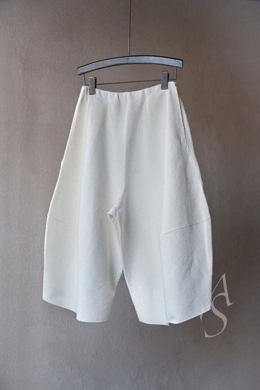 Boboutic 26SS 牛奶白/碳黑丝棉麻廓形裤 商品图12