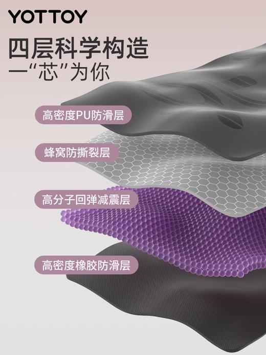 yottoy天然橡胶瑜伽垫防滑加长加宽环保垫子PU地垫家用健身垫 商品图6