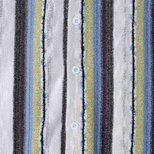 7057SDSA男装2026新款高贵轻奢韩系简约撞色竖纹短袖衬衫百搭舒适上衣 商品图5