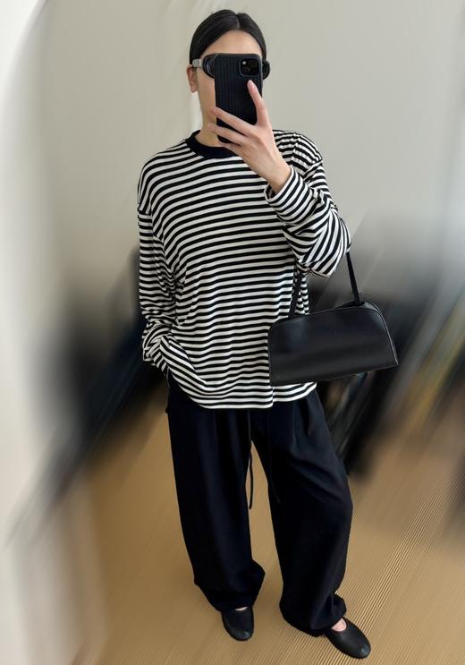 女款条纹长袖T恤打底衫he013 商品图3