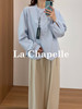 专柜实拍【森系！】拉夏贝尔/La Chapelle全棉小众高级圆领宽松净版娃娃衫双排扣简约通勤风纯棉长袖衬衫 商品缩略图2