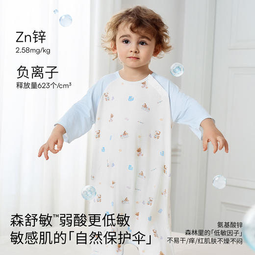 【宝宝安睡】嫚熙儿童家居服空调服超柔冰奶皮宝宝睡衣夏短袖睡袍 商品图3
