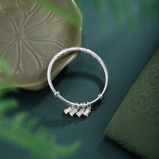 子佩集【平安喜乐】银S999童镯【WT000368】儿童平安喜乐流苏2602 商品图3