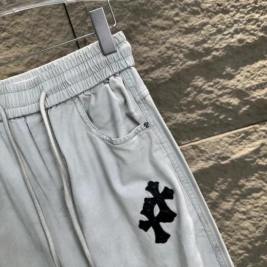 F032517不规则分布十字贴布风格侧排十字架休闲长裤卫裤 商品图5