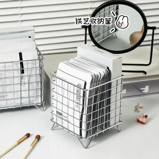 【高级感拉满❗️大开口的设计】面膜收纳盒洗手台化妆品收纳筐梳妆台桌面护肤品口红整理。ya 商品图2