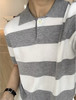 原单polo领撞色条纹针织上衣（均码85-125可穿） 商品缩略图4