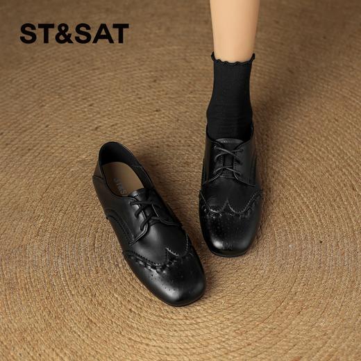 星期六26春新款轻盈绑带百搭英伦乐福SSE1112C3J 商品图4