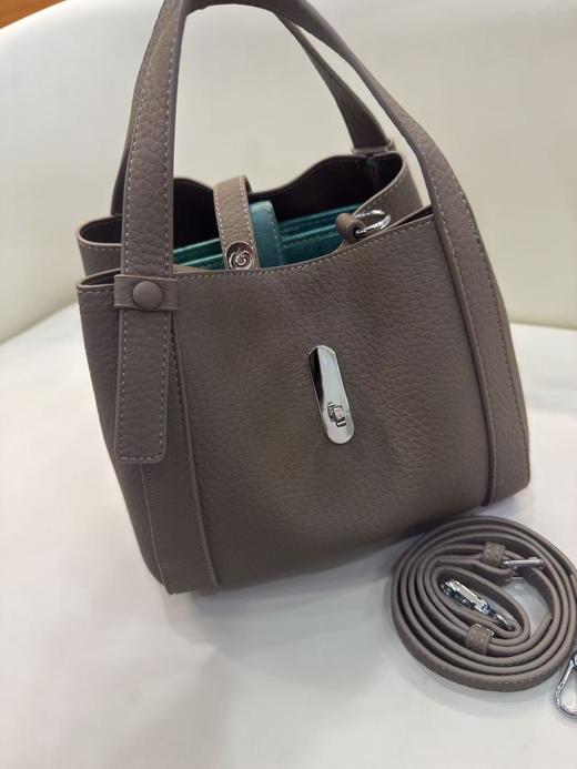 荔枝纹小号水桶包（大象灰 黑） 商品图11