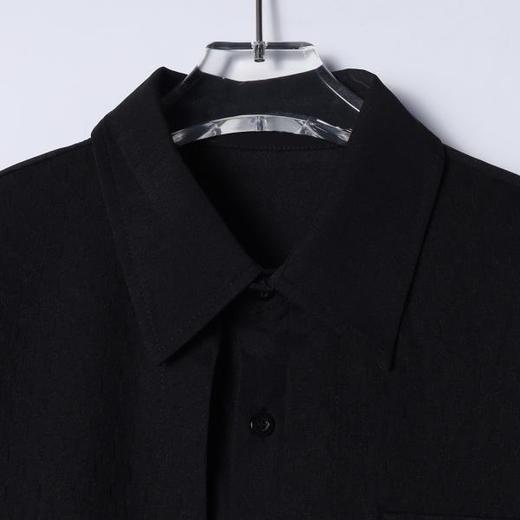 SDSA男装2026新款高贵轻奢简约纯色口袋拼接设计短袖衬衫百搭时尚 商品图2