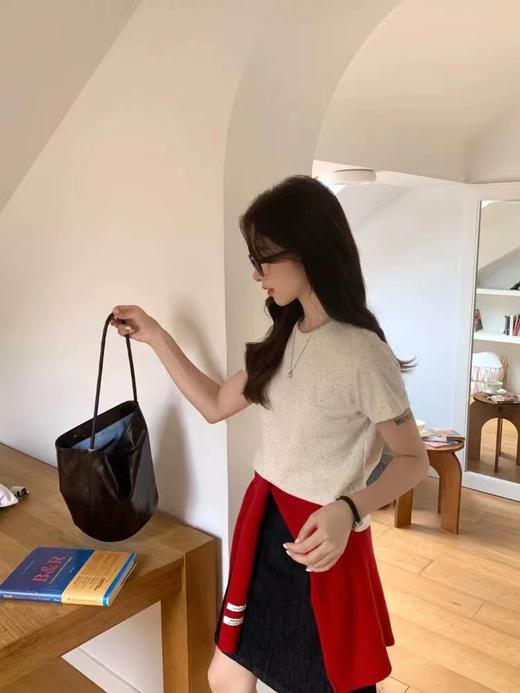 F032501春季新款纯色定染工艺舒适百搭圆领打底短袖T恤 商品图9