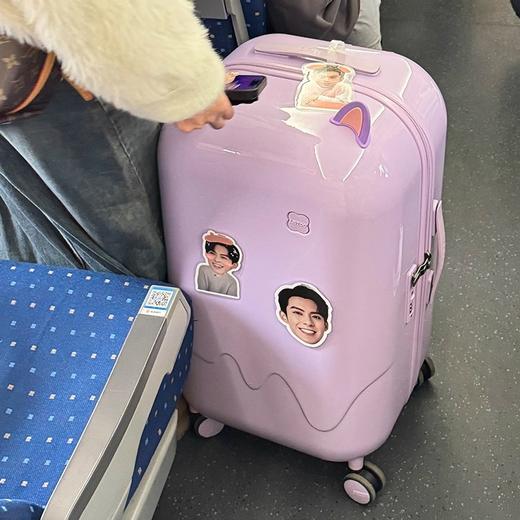 超值外贸单~泡芙雪糕系列LETOO行李箱女高颜值拉杆箱20寸登机箱学生密码箱渐变色旅行箱24/26/28寸 商品图0