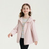 mettekids儿童外套2026夏季新款女童连帽收腰粉色拉链学院风夹克 商品缩略图2