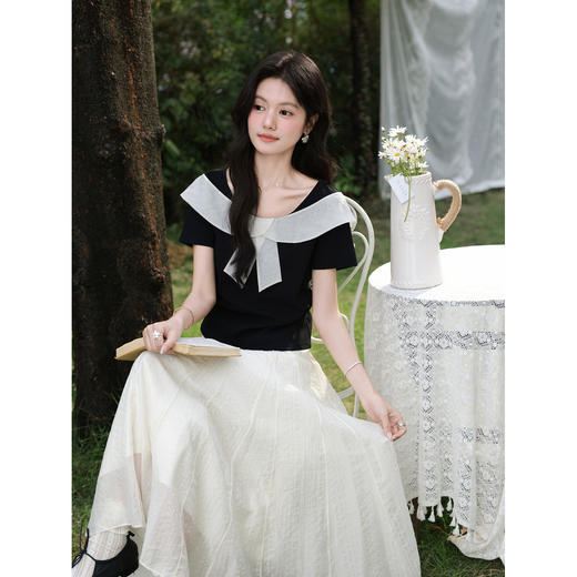 鹿向南【0328/00:00新品前一小时7折】黑色T恤 商品图3