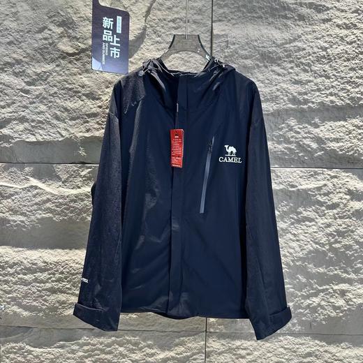 F032553通勤徒步户外运动防水防风拼色连帽冲锋衣外套 商品图5