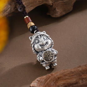 子佩集【转运福马】银S999钥匙扣【BX0200068】小摆件马上有钱可转动2602