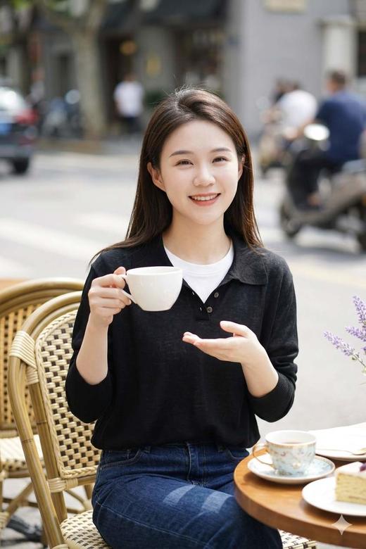 芯柔领叙|高智感翻领纽扣针织衫（一口价） 商品图2