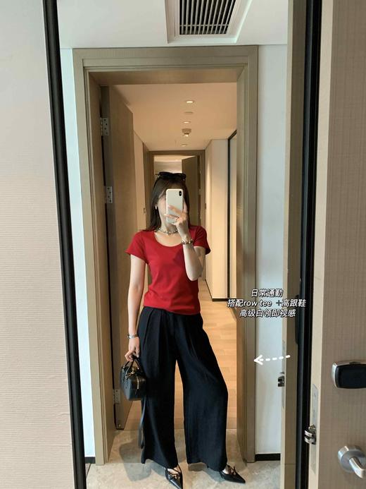 LO*W CLA*SIC 新款 纯色直筒宽松亚麻天丝休闲裤西装裤 商品图4