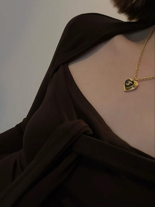 THS-无 香家 轻松的时髦感 珐琅爱心系列项链耳饰 5色 CU1344 商品图1