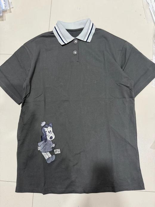 F032575新款Polo领宽松休闲日常通勤刺绣短袖连衣裙 商品图0