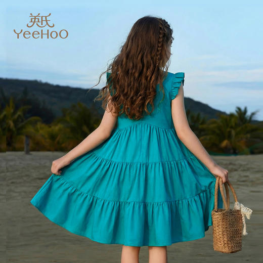 【英氏】【100%棉法式连衣裙】【140-170】女童夏季新款蛋糕裙 商品图9