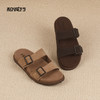 和诚行夏季新款舒适百搭真皮厚底踩屎感男式拖鞋0551293 商品缩略图0