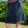 三彩独醒2026夏季新款复古做旧牛仔裙半身裙A字裙收腰简约F 商品缩略图3