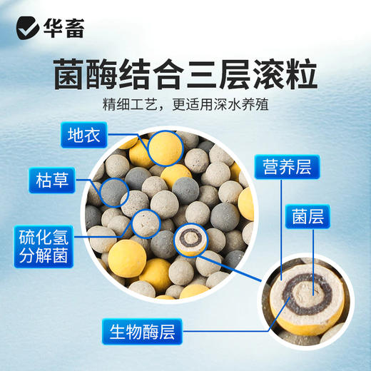 华畜生物底改三色颗粒20斤干撒50亩 三种菌 菌酶结合分解能力更强 商品图2