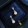 子佩集【绚烂年华】银S925珍珠惜王妃耳钉【E3619】8mm珠双色水滴吊球2601 商品缩略图1