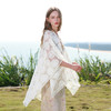 三彩2026新款波西米亚钩花大披肩遮阳镂空流苏手工感度假通勤约会 商品缩略图2