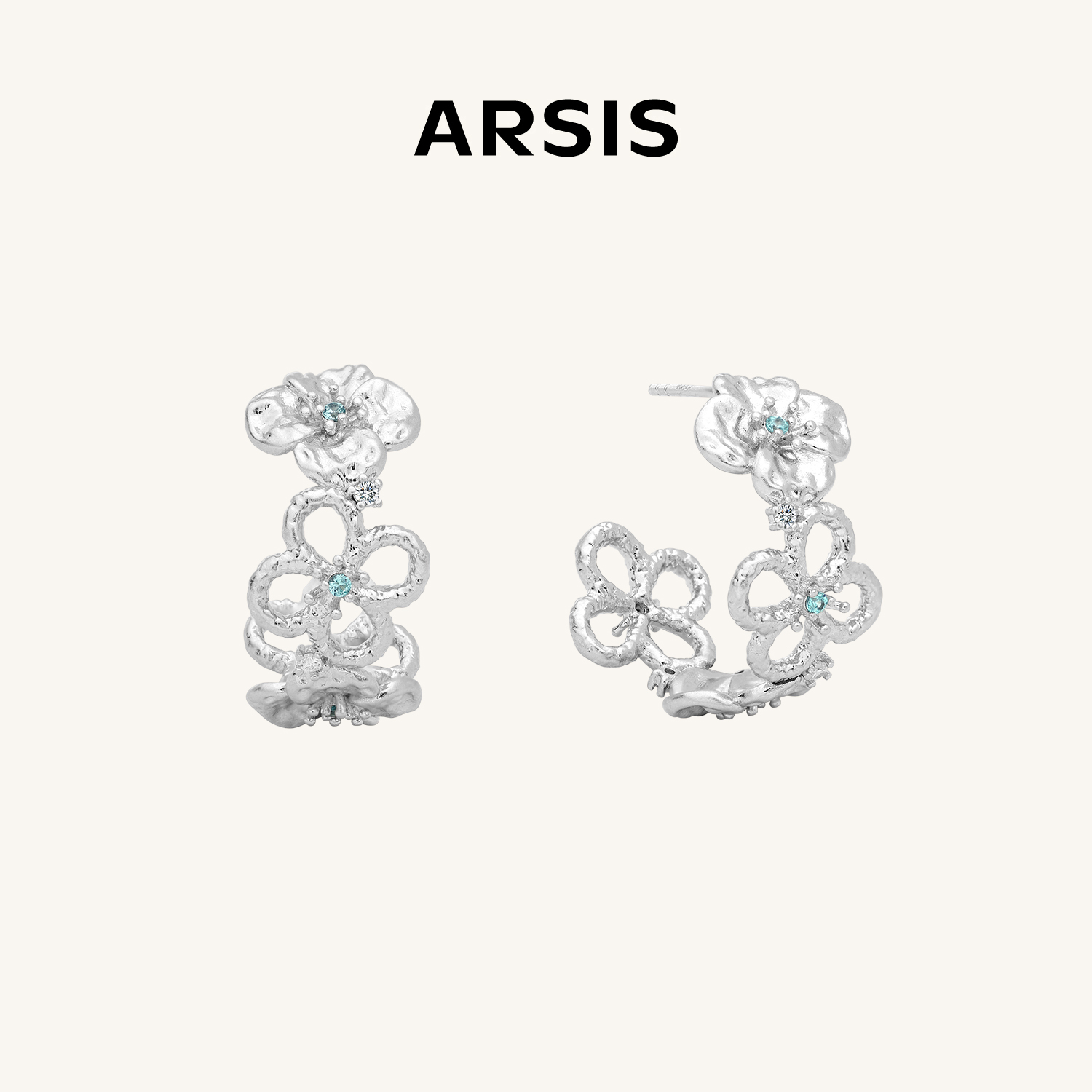 ARSIS 丨 繁绮系列 繁花四叶草耳钉