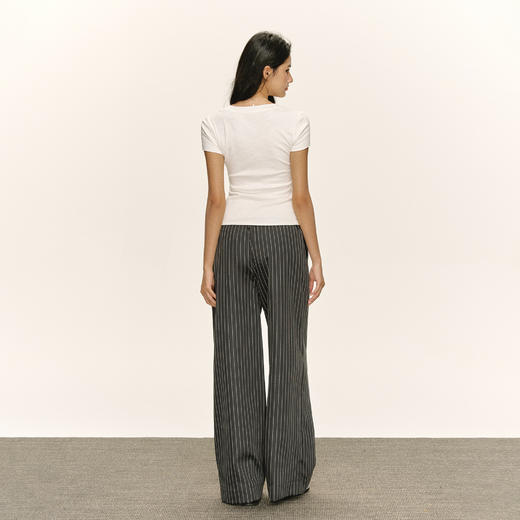 Ariseism 美式复古设计感金属扭结圆领短款短袖T恤女夏季新款上衣 商品图4