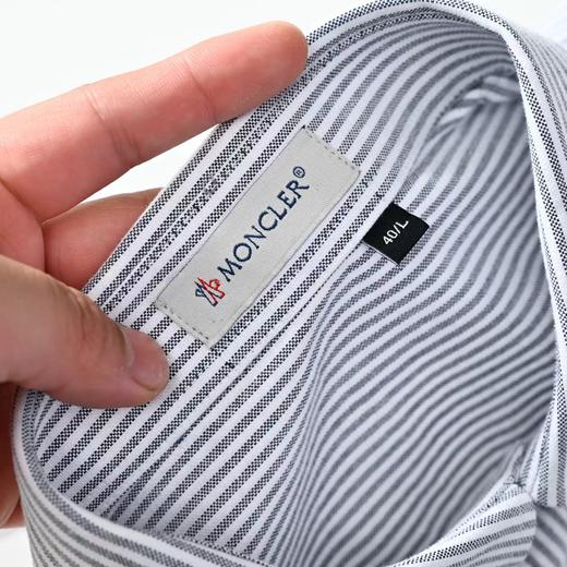 F032534春季新款休闲日常高品质男士纯棉条纹长袖衬衫 商品图11