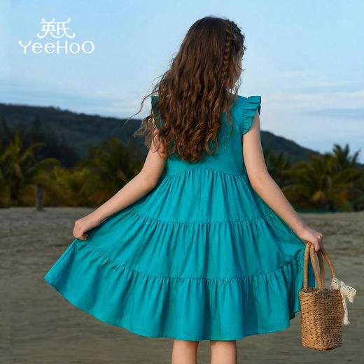 【英氏】【100%棉法式连衣裙】【140-170】女童夏季新款蛋糕裙 商品图4