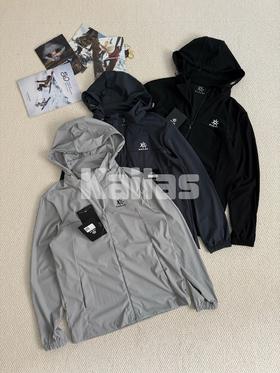 KA1LAS凯乐石轻薄激光打孔立领防泼水透气户外运动徒步登山外套男款皮肤衣防晒服