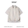 SDSA男装2026新款高贵轻奢日系撞色竖纹假两件短袖衬衫百搭上衣 商品缩略图0