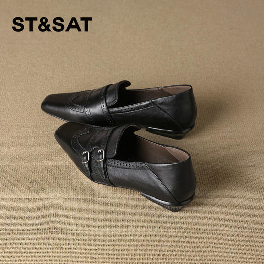 星期六26春新款法式优雅双扣带乐福SSE1111C1M 商品图9