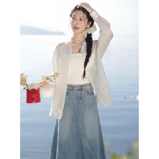 鹿向南【0328/20:00新品前一小时5折】蓝色半身裙 商品图4