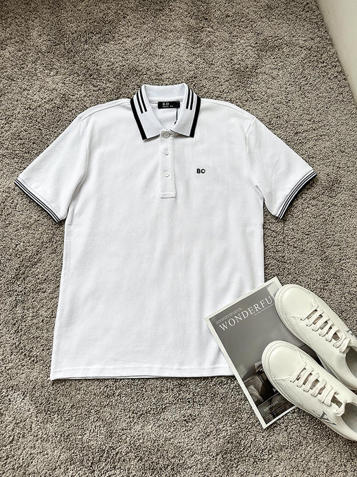 THS-限时 bos家 男士珠地网眼舒适透气翻领polo 4色 AH2515 商品图9