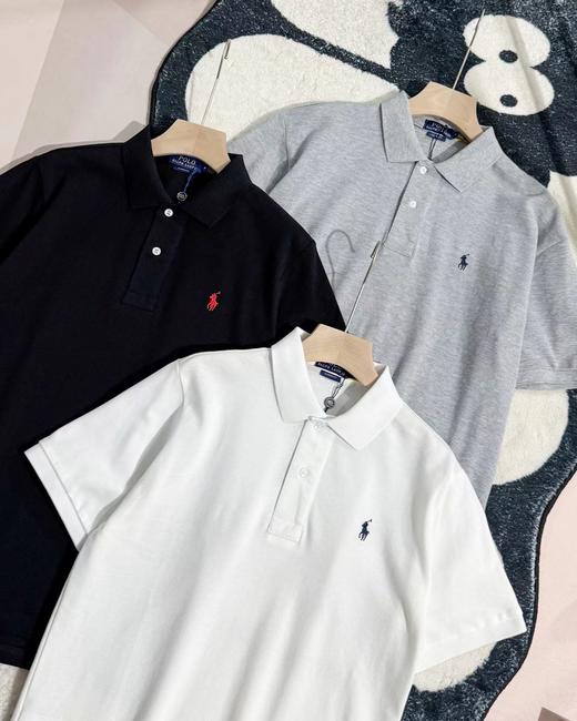 F032524小马刺绣休闲修身商务翻领情侣款短袖半袖T恤 商品图3