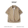 26CS77SDSA男装2026新款高贵轻奢日系撞色竖纹假两件短袖衬衫百搭上衣 商品缩略图2