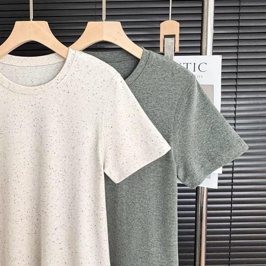 F032501春季新款纯色定染工艺舒适百搭圆领打底短袖T恤 商品图3