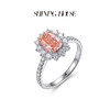 ShiningHouse[培育] 粉钻系列 18k金钻石戒指 长方形1.5克拉钻人工真钻人造钻石K金戒指时尚钻石戒指卓越匠心奢耀臻献【此商品不支持7天无理由退货退款】 商品缩略图2