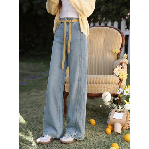 鹿向南【0328/20:00新品前一小时7折】蓝色牛仔裤 商品图0