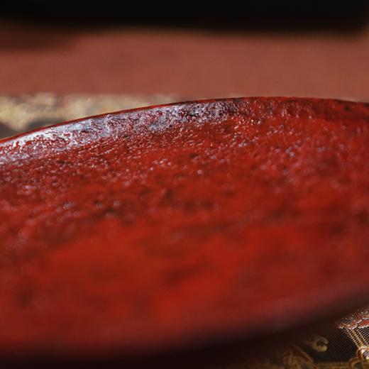 【赤壁熔岩大漆圈足浅盘】熔岩肌理茶盘 商品图0