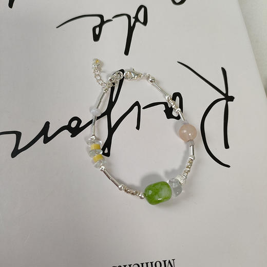 小清新串珠手链女天然石手串小众百搭甜美夏季手链-纪念日百货门店同款169193813 商品图4